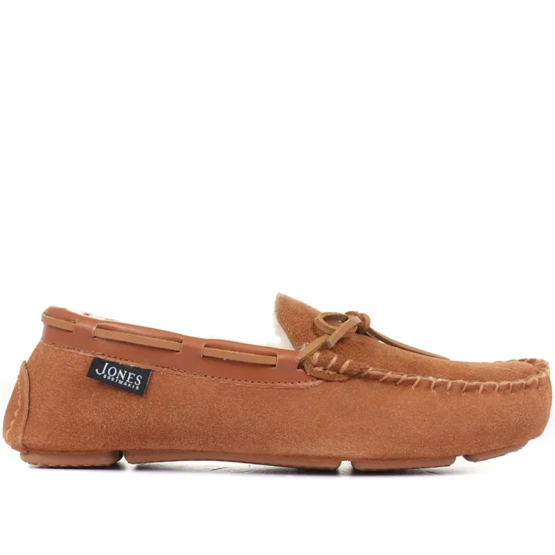 Dallas Sheepskin Lined Slippers - DALLAS / 319 283 - Chestnut sold by Jones Bootmaker