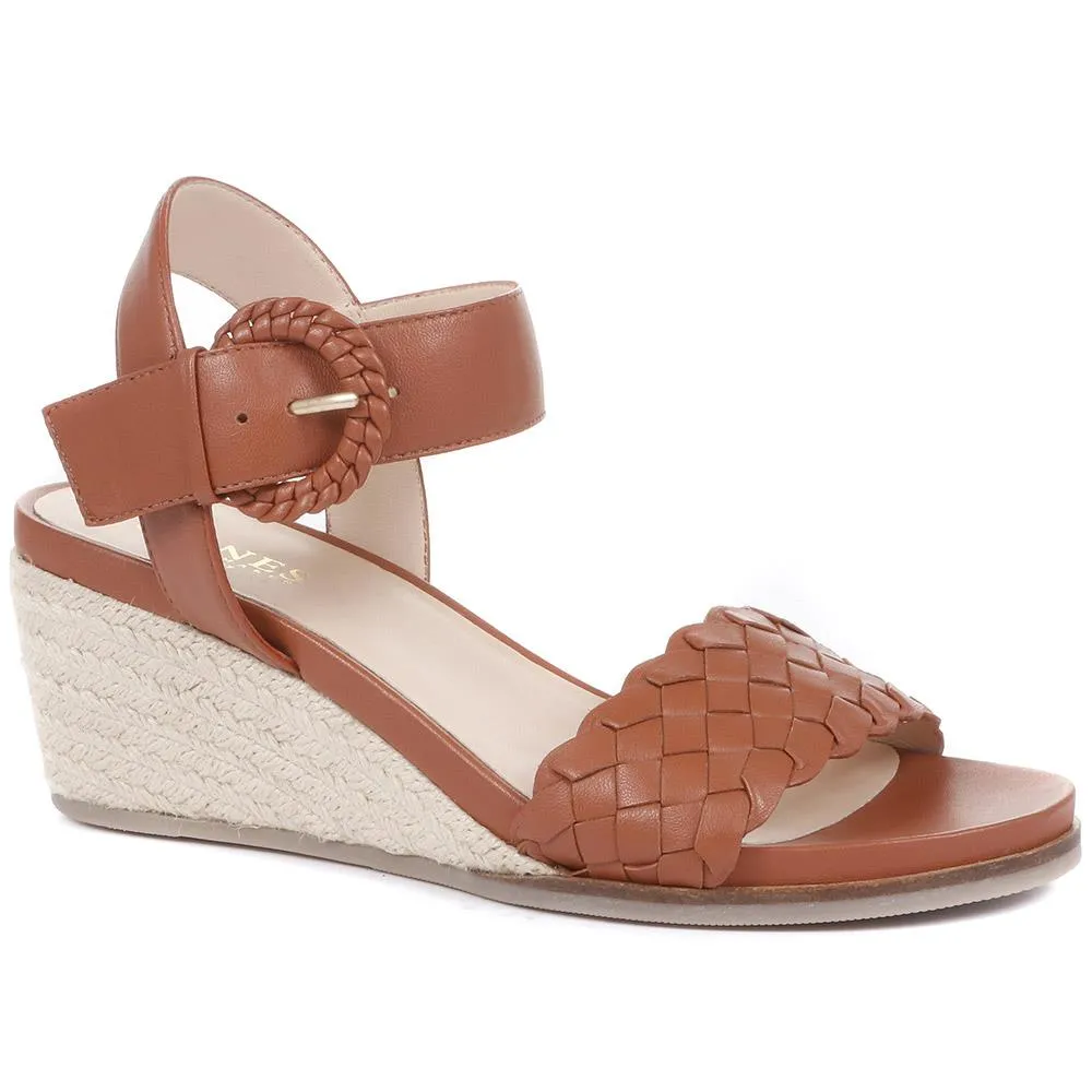 Luana Leather Wedge Sandals - LUANA / 321 575 - Tan Leather sold by Jones Bootmaker product image thumbnail 2