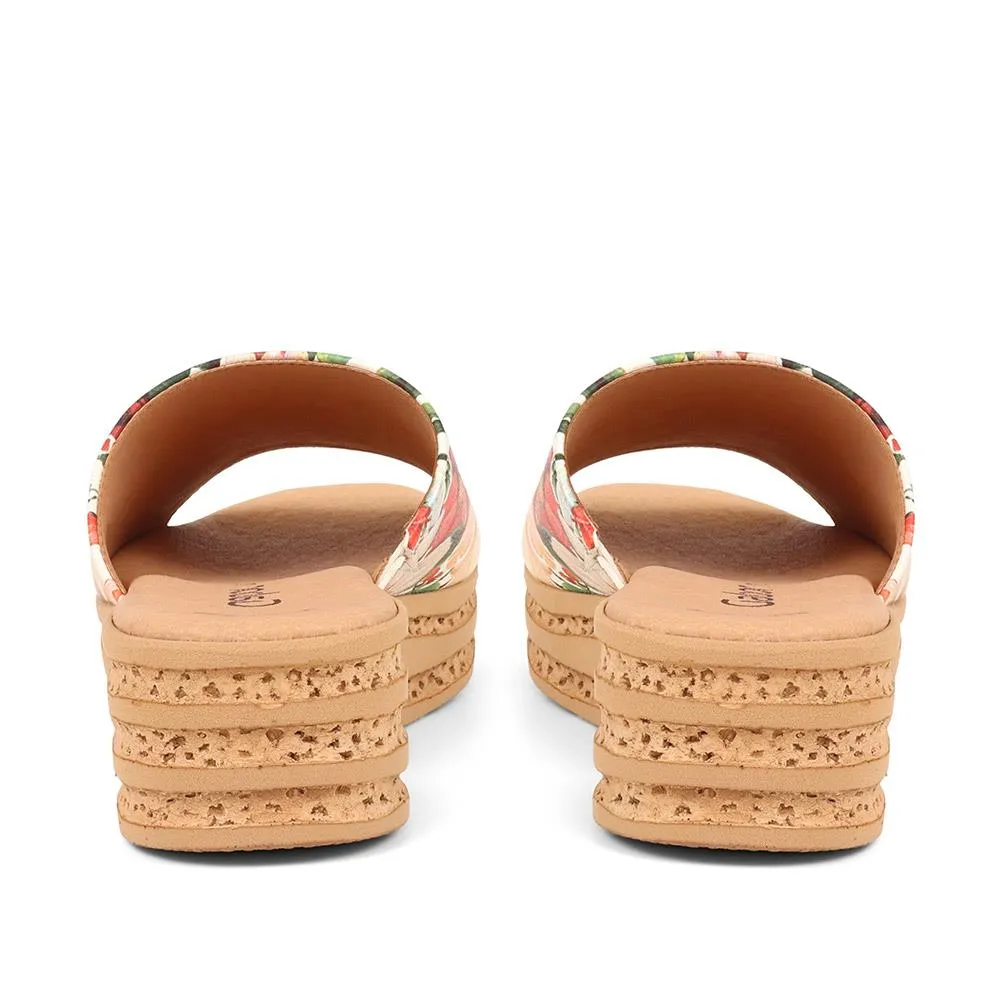 Ali Leather Slip On Sandals - GAB37508 / 323 539 - Floral sold by Jones Bootmaker product image thumbnail 2