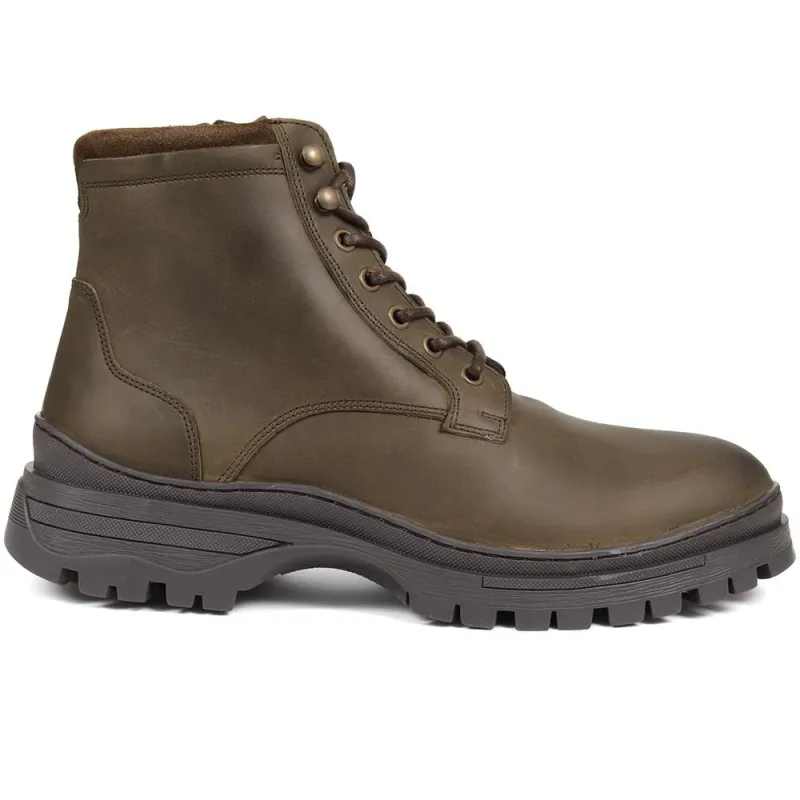 Dexton Leather Ankle Boots - DEXTON / 324 498 - Khaki sold by Jones Bootmaker