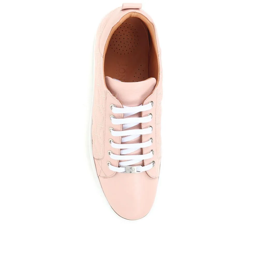 Alexandrite Leather Quilted Trainers - ALEXANDRITE / 323 645 - Nude sold by Jones Bootmaker product image thumbnail 4
