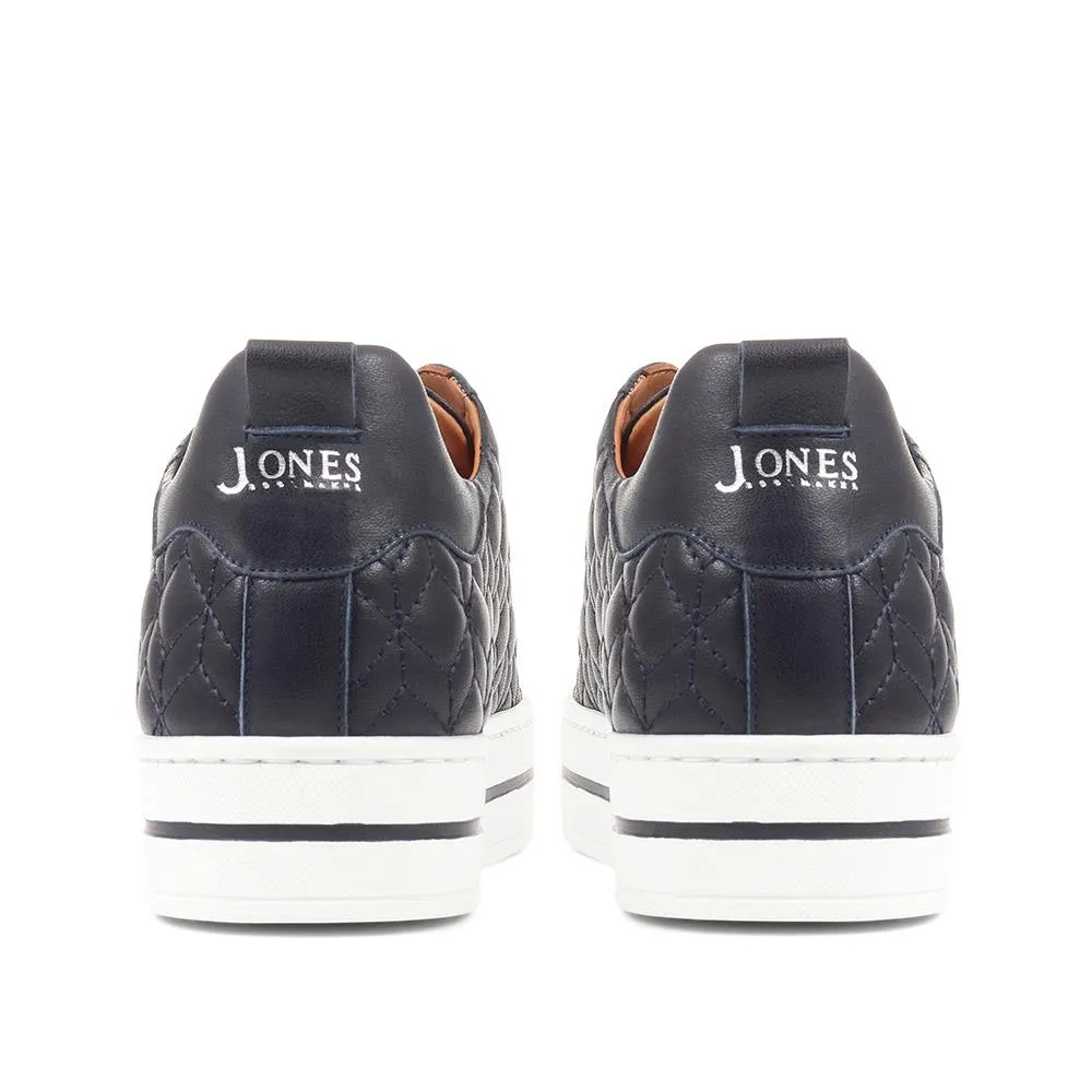 Alexandrite Leather Quilted Trainers - ALEXANDRITE / 323 645 - Navy sold by Jones Bootmaker product image thumbnail 3