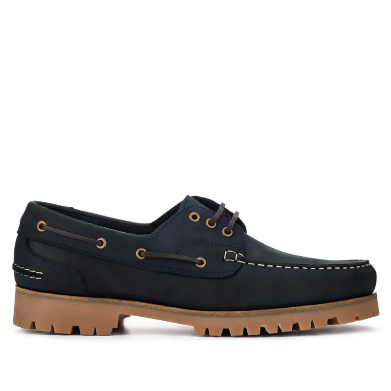 Pickering2 Leather Boat Shoes - PICKERING2 / 325 137 - Navy sold by Jones Bootmaker