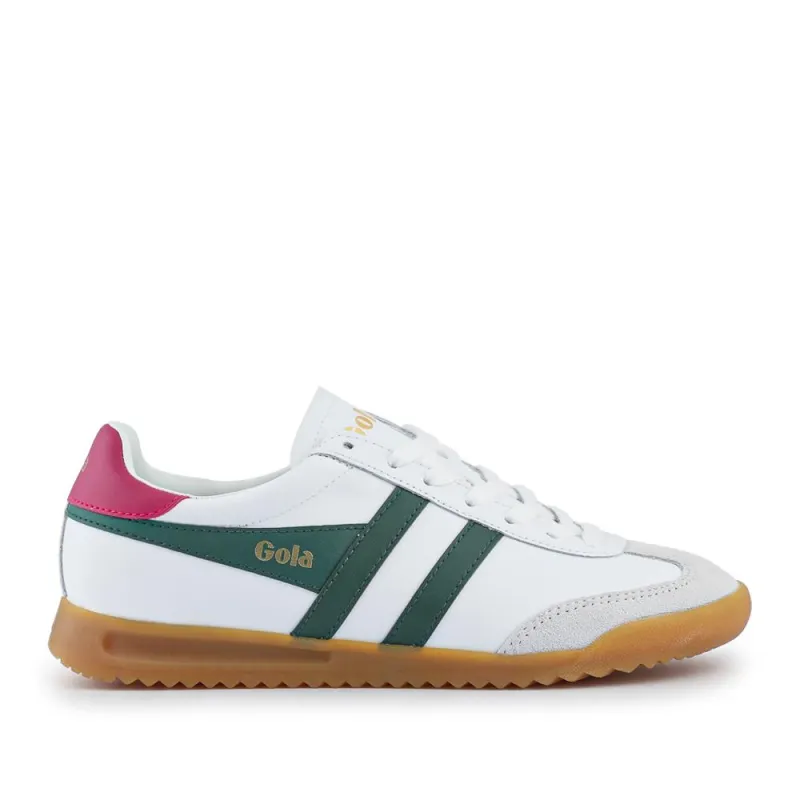 Gola Torpedo Leather Trainers - JAC41503 / 326 754 - White-Emerald sold by Jones Bootmaker