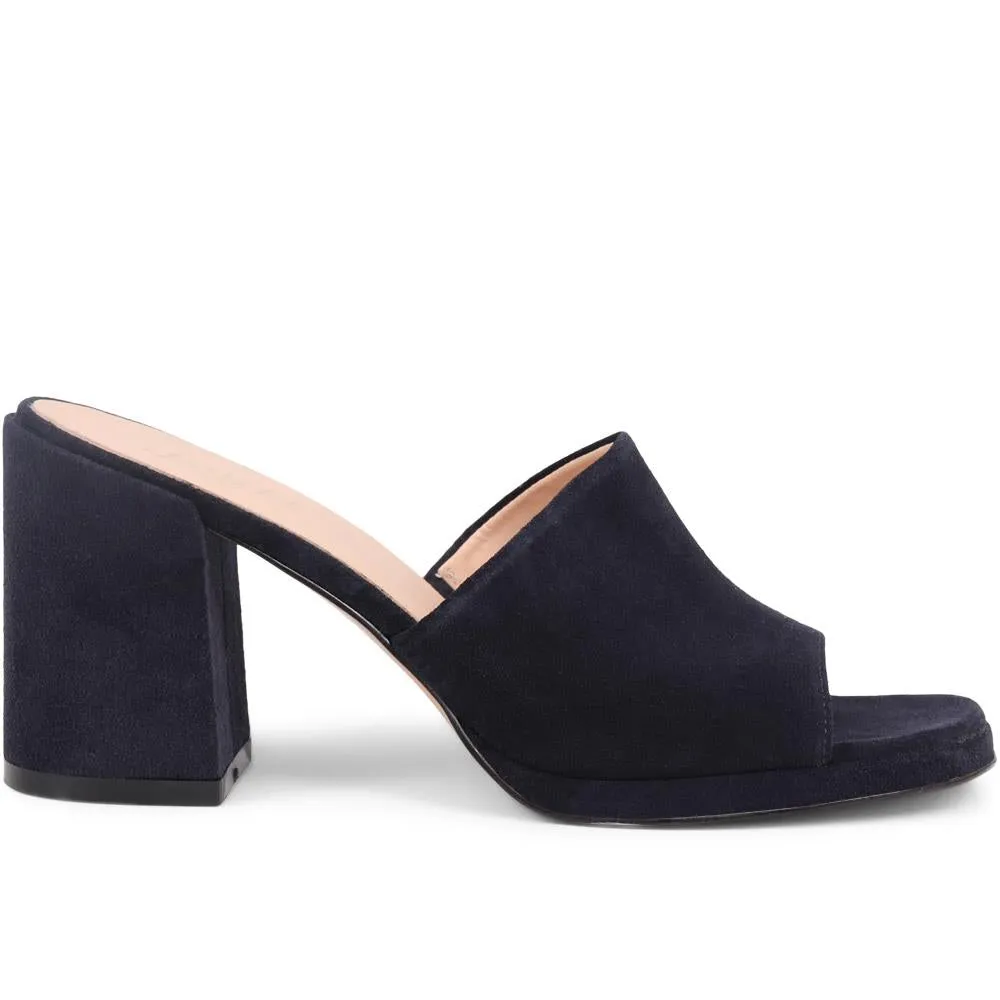 Gracey Heeled Mule Sandals - GRACEY / 325 039 - Navy sold by Jones Bootmaker