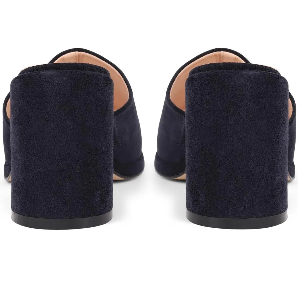 Gracey Heeled Mule Sandals - GRACEY / 325 039 - Navy sold by Jones Bootmaker product image thumbnail 3