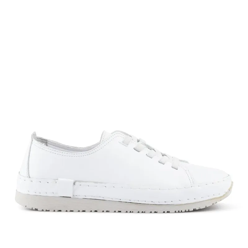 Amarilla Lace-Up Trainers  - AMARILLA / 325 235 - White-White sold by Jones Bootmaker