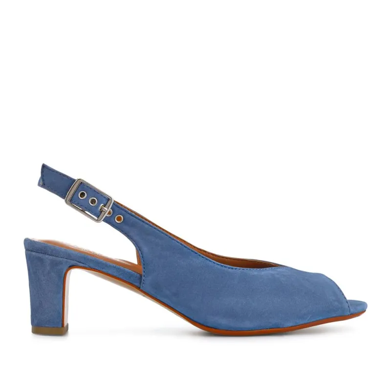Xiomara Leather Slingback Court Shoes - XIOMARA / 327 552 - Powder Blue sold by Jones Bootmaker