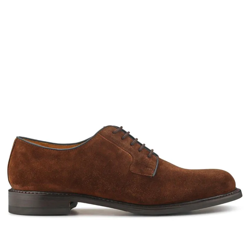 Barnes Goodyear Welt Leather Lace-Up Shoes - BARNES / 327 073 - Brown Suede sold by Jones Bootmaker