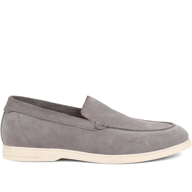 Raiden Suede Loafers - RAIDEN / 325 112 - Grey Suede sold by Jones Bootmaker