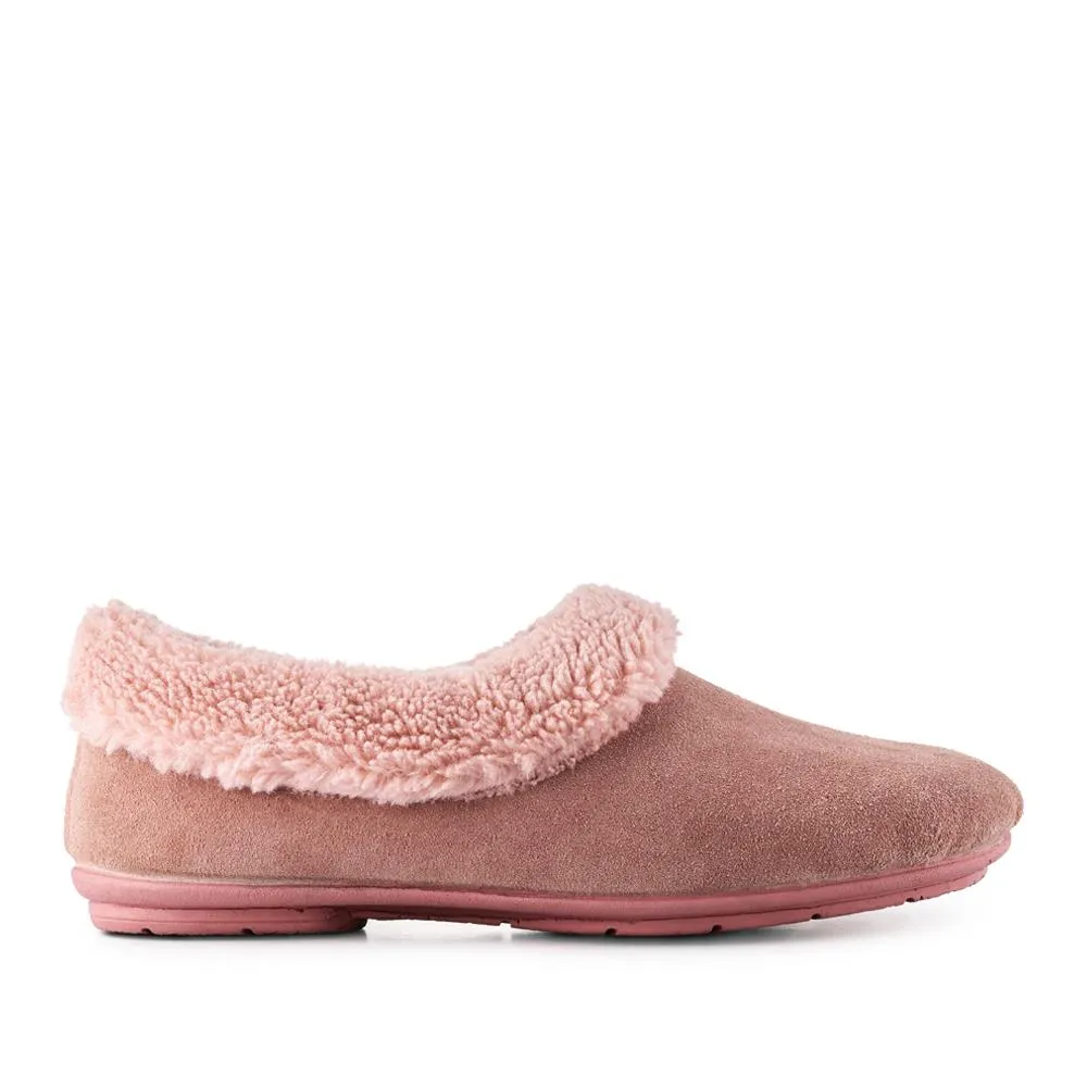 Frostie Suede Leather Full Slippers - FROSTIE / 328 531 - Blush sold by Jones Bootmaker
