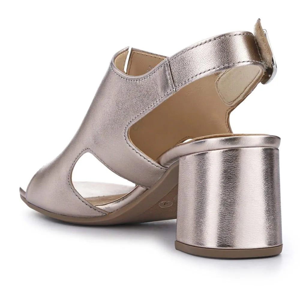 Smart Leather Block-Heeled Sandals - GAB41514 / 327 008 - Metallic Beige sold by Jones Bootmaker product image thumbnail 3