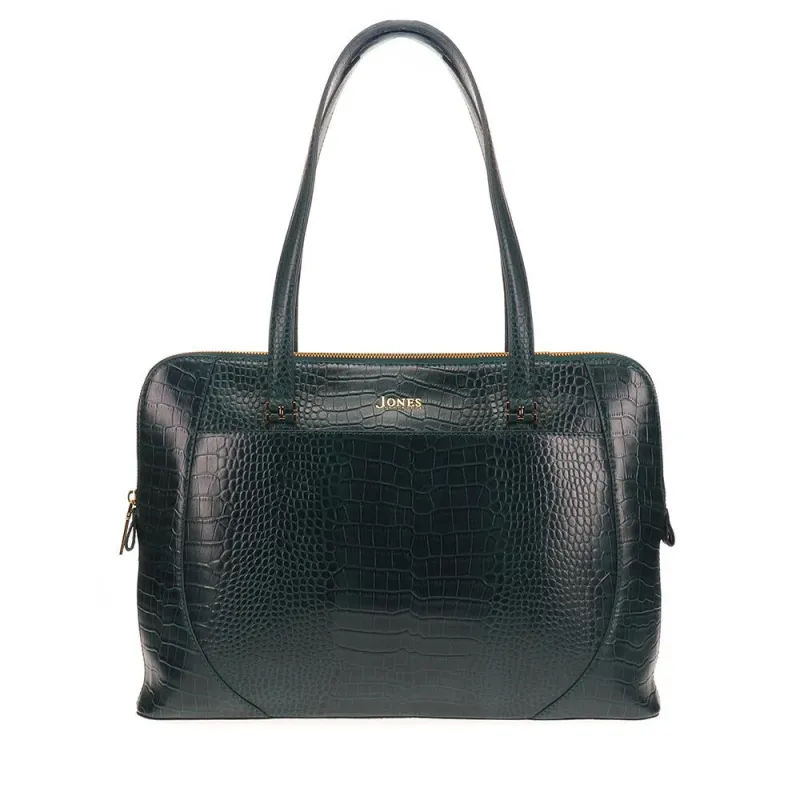 Wynter Croc Leather Shoulder Bag - WYNTER / 324 554 - Green Croc sold by Jones Bootmaker