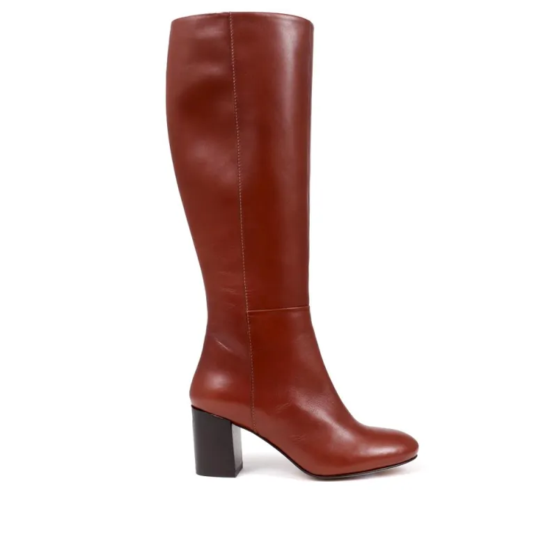 Neptune Long XS Leather Boots - NEPTUNELONGXS / 326 214 - Tan made by Jones Bootmaker