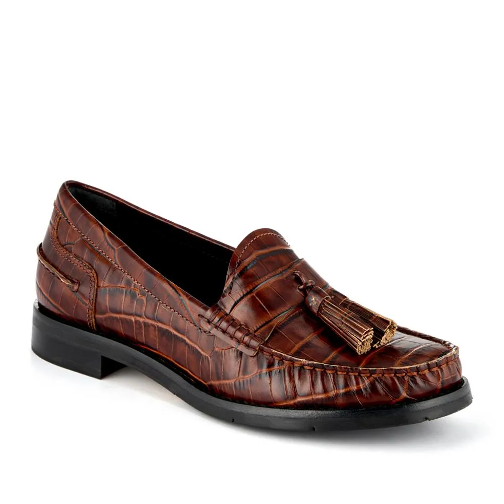 Tiffany Smart Leather Moccasins - TIFFANY / 328 253 - Brown Croc sold by Jones Bootmaker product image thumbnail 2