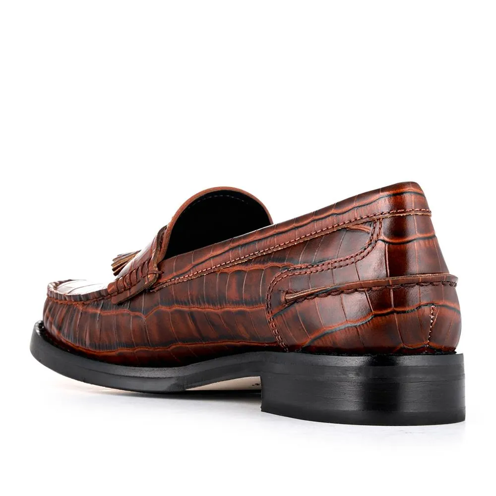 Tiffany Smart Leather Moccasins - TIFFANY / 328 253 - Brown Croc sold by Jones Bootmaker product image thumbnail 3