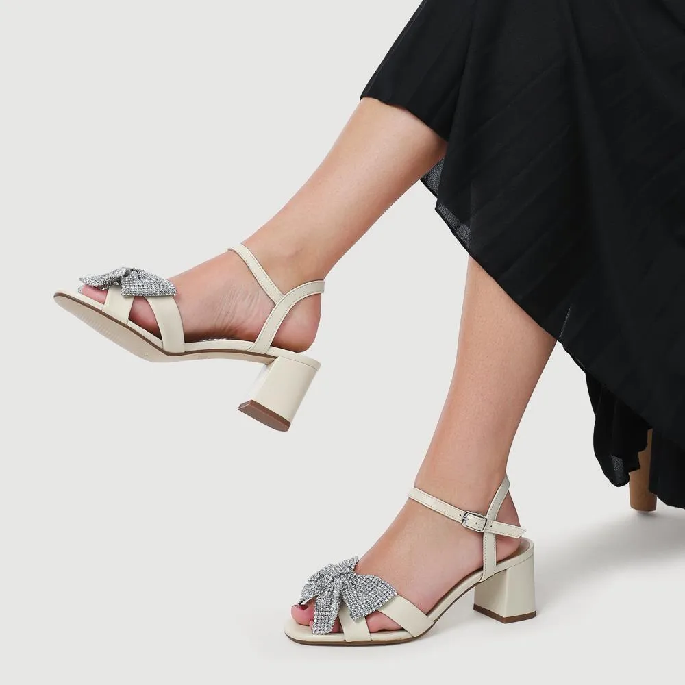 Juliana Smart Buckled Leather Sandals - JULIANA / 328 216 - Cream sold by Jones Bootmaker product image thumbnail 5