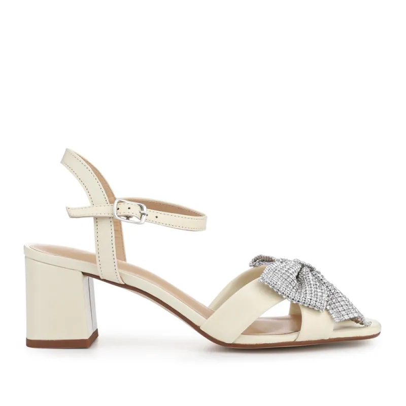 Juliana Smart Buckled Leather Sandals - JULIANA / 328 216 - Cream sold by Jones Bootmaker