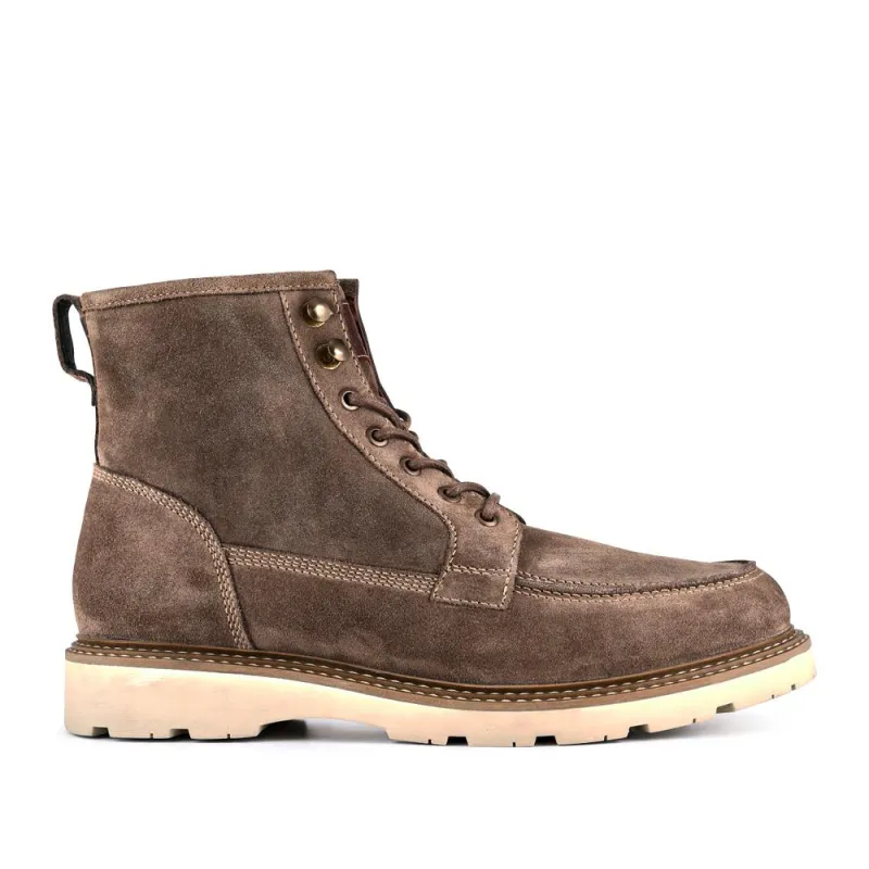 Essex Chunky Leather Boots - ESSEX / 328 074 - Taupe Suede sold by Jones Bootmaker