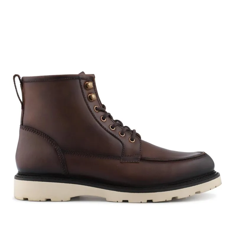 Essex Chunky Leather Boots - ESSEX / 328 074 - Dark Brown sold by Jones Bootmaker