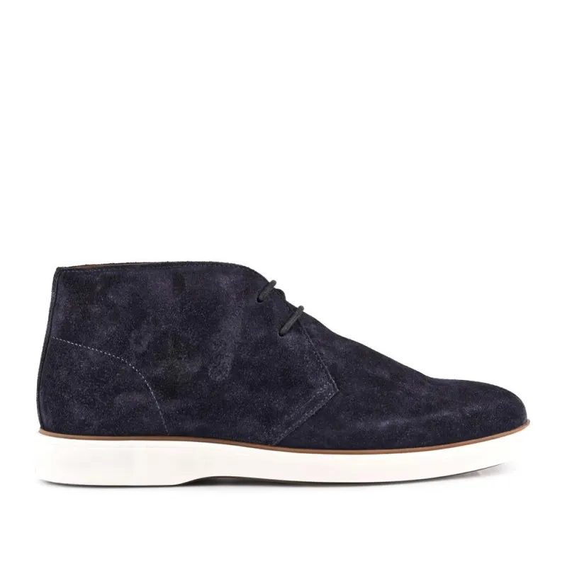 Demetrio Suede Leather Boots - DEMETRIO / 328 070 - Navy Suede sold by Jones Bootmaker