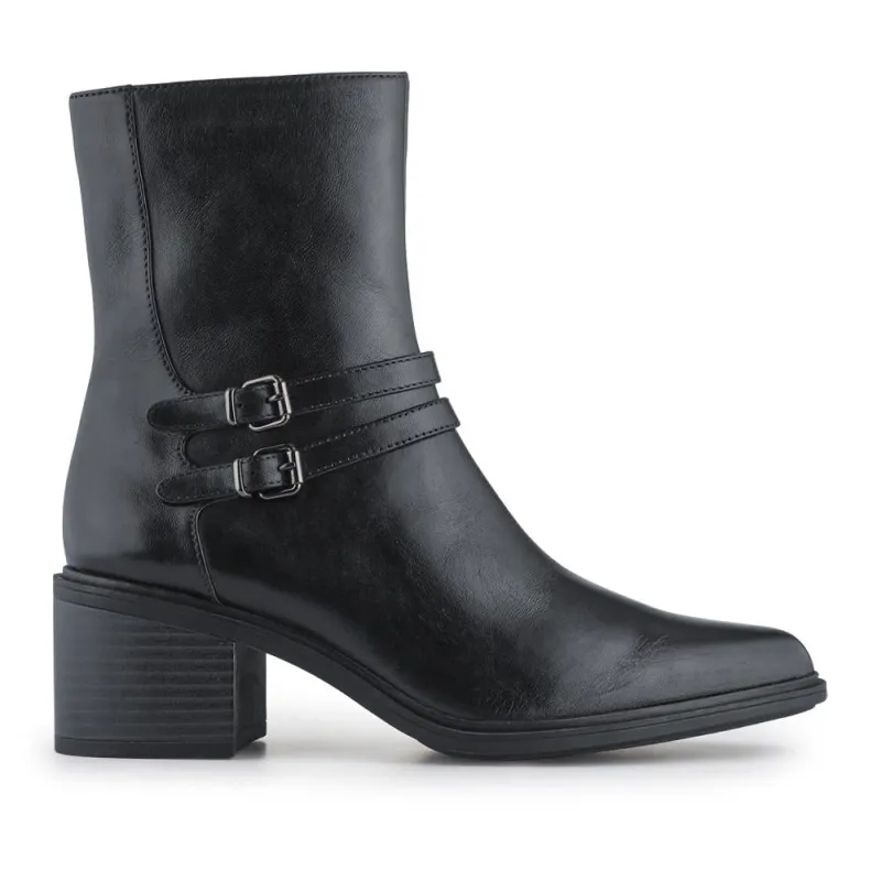 Kaira Smart Leather Ankle Boots - KAIRA / 328 021 - Black sold by Jones Bootmaker