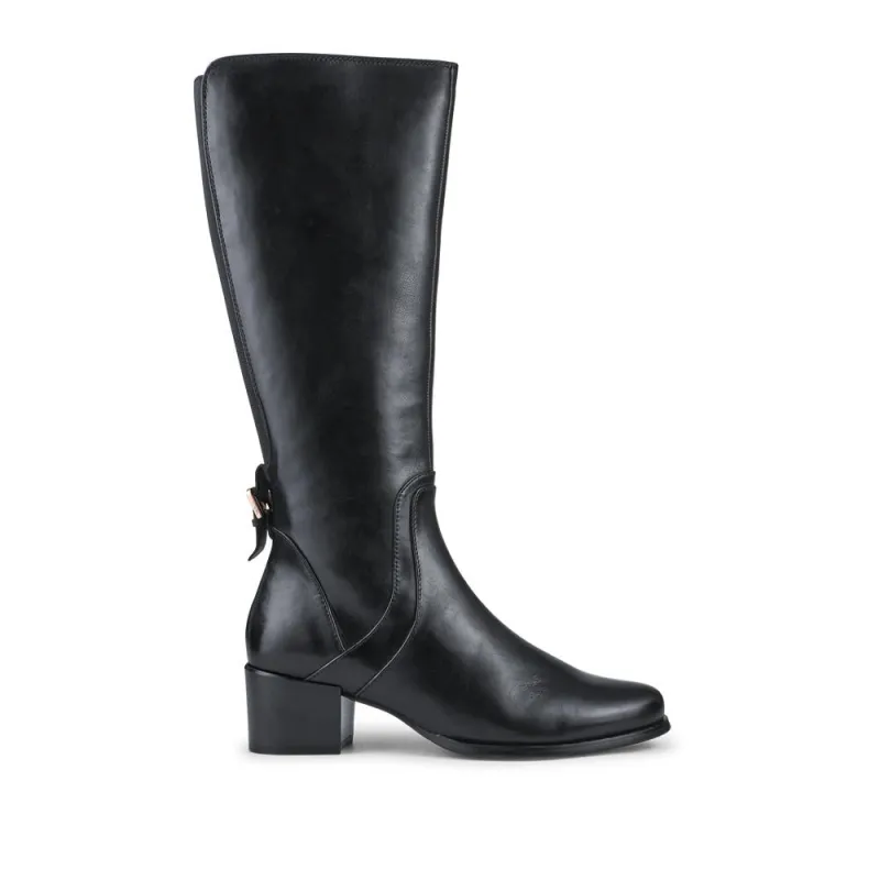 Dancer Premium Leather Calf-Length Boots - DANCER / 328 018 - Black sold by Jones Bootmaker