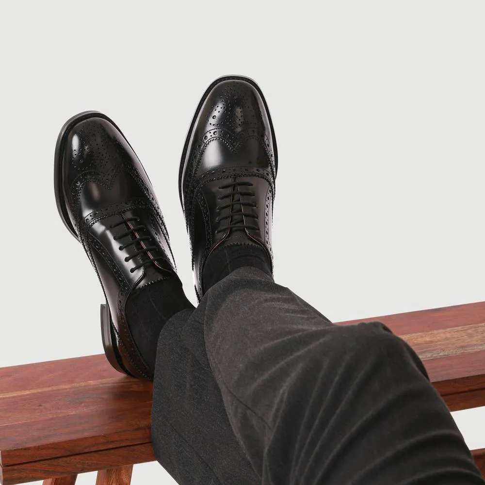 Cannock Blake Stitched Leather Brogues - CANNOCK / 327 964 - Black sold by Jones Bootmaker product image thumbnail 5