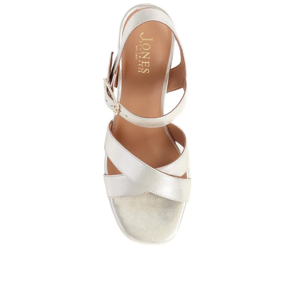 Gladiola2 Leather Platform Sandals - GLADIOLA2 / 325 048 - Gold sold by Jones Bootmaker product image thumbnail 5