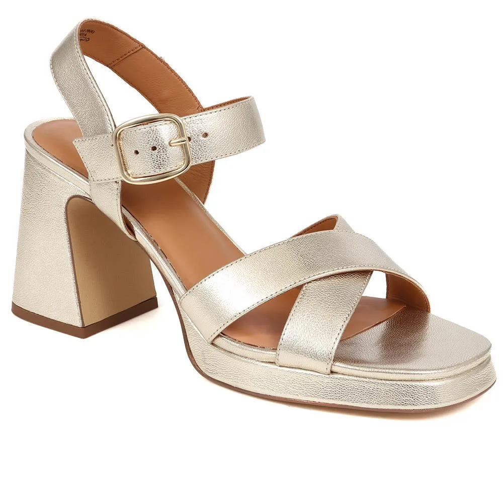 Gladiola2 Leather Platform Sandals - GLADIOLA2 / 325 048 - Gold sold by Jones Bootmaker product image thumbnail 2