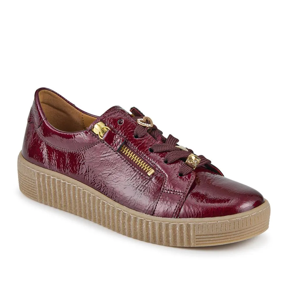 Talma Leather Platform Trainers - GAB42508 / 327 747 - Burgundy Patent sold by Jones Bootmaker product image thumbnail 2