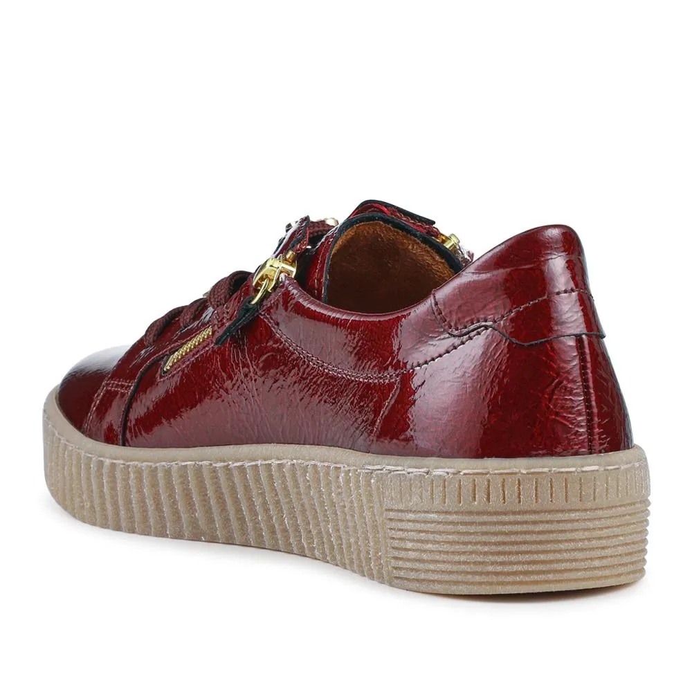Talma Leather Platform Trainers - GAB42508 / 327 747 - Burgundy Patent sold by Jones Bootmaker product image thumbnail 3