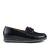 Bea Gabor Leather Chain-Detailed Loafers - GAB42505 / 327 744 - Navy Patent sold by Jones Bootmaker