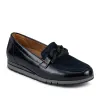 Bea Gabor Leather Chain-Detailed Loafers - GAB42505 / 327 744 - Navy Patent sold by Jones Bootmaker