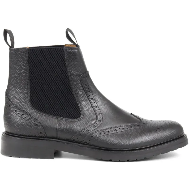 Desborough Leather Chelsea Boots - DESBOROUGH2 / 324 340 - Black sold by Jones Bootmaker