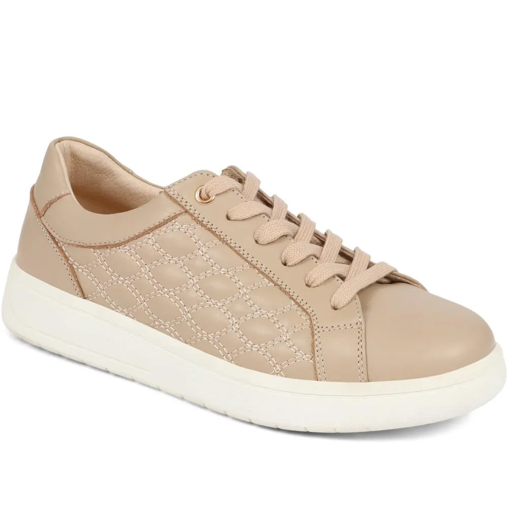 Allana Leather Lace-Up Trainers - ALLANA / 325 133 - Beige sold by Jones Bootmaker product image thumbnail 2