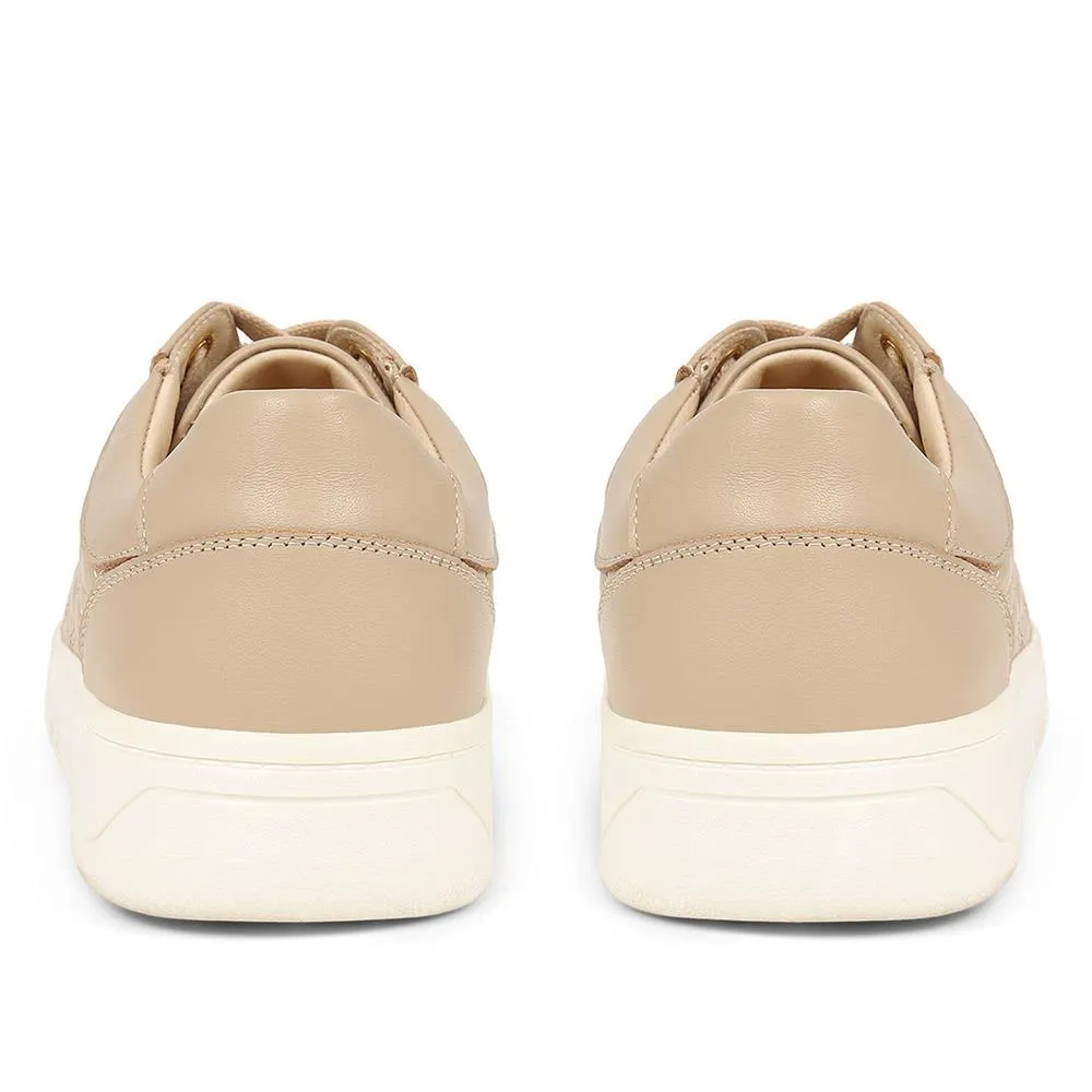 Allana Leather Lace-Up Trainers - ALLANA / 325 133 - Beige sold by Jones Bootmaker product image thumbnail 3