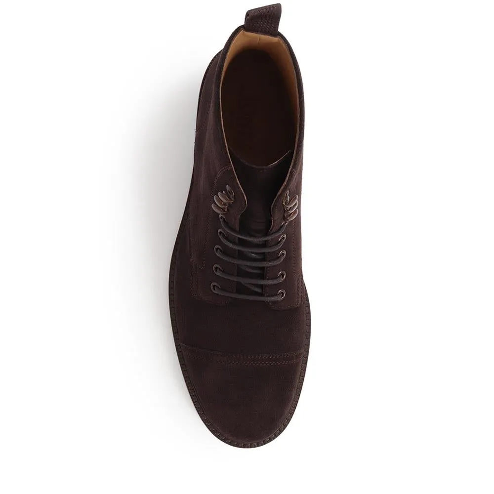 Finch Leather Lace-Up Boots - FINCH / 325 742 - Dark Brown Suede sold by Jones Bootmaker product image thumbnail 5
