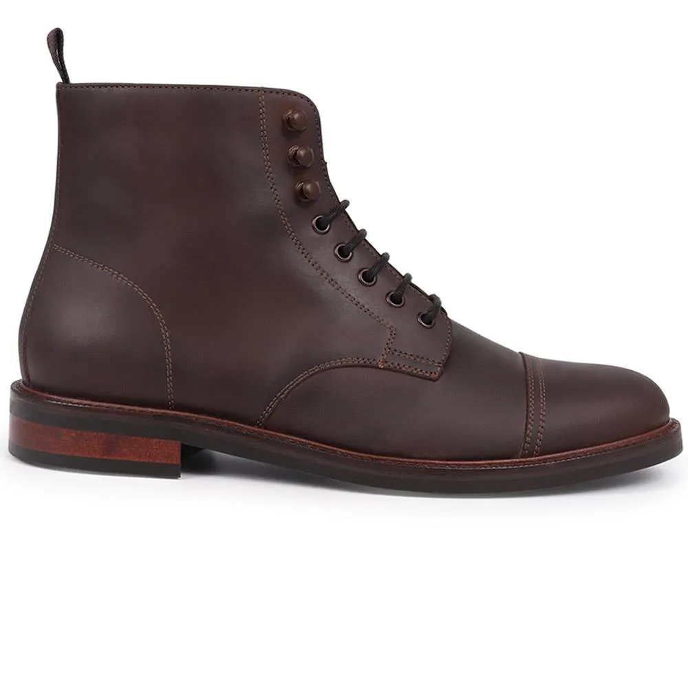 Finch Leather Lace-Up Boots - FINCH / 325 742 - Brown Nubuck sold by Jones Bootmaker