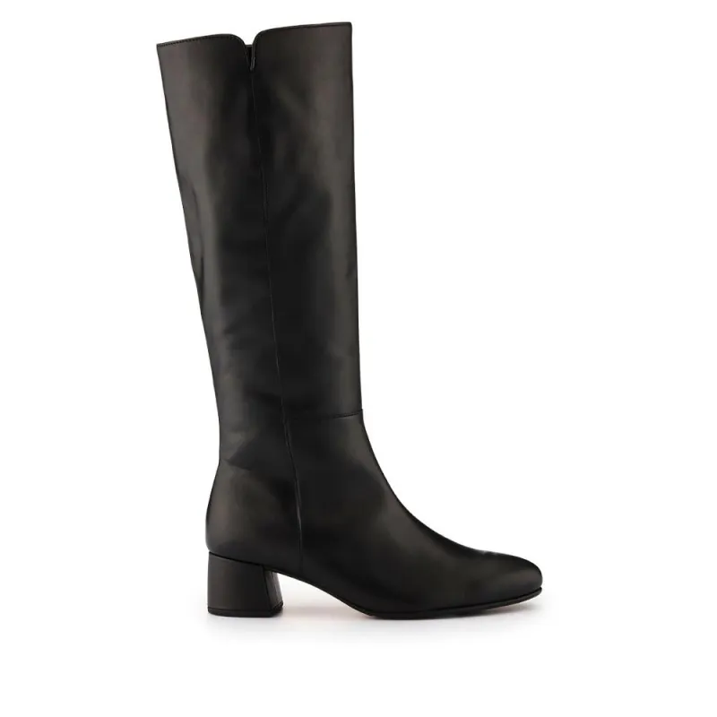 Block-Heel Leather Long Boots - GAB40533 / 326 846 - Black sold by Jones Bootmaker