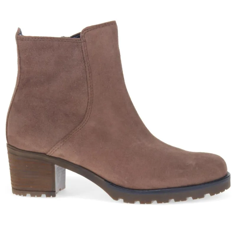 Delight Block-Heeled Ankle Boots - GAB40513 / 325 887 - Grey Suede sold by Jones Bootmaker