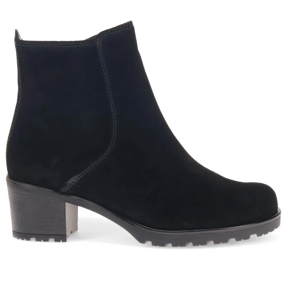 Delight Block-Heeled Ankle Boots - GAB40513 / 325 887 - Black Suede sold by Jones Bootmaker