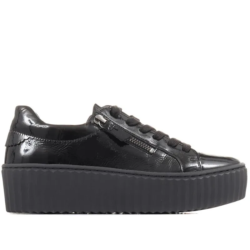 Dolly Leather Platform Trainers - GAB35502 / 321 585 - Black Patent sold by Jones Bootmaker