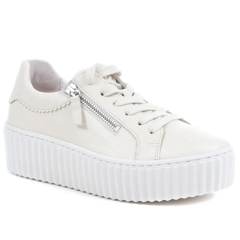 Dolly Leather Platform Trainers - GAB35502 / 321 585 - Cream sold by Jones Bootmaker product image thumbnail 2