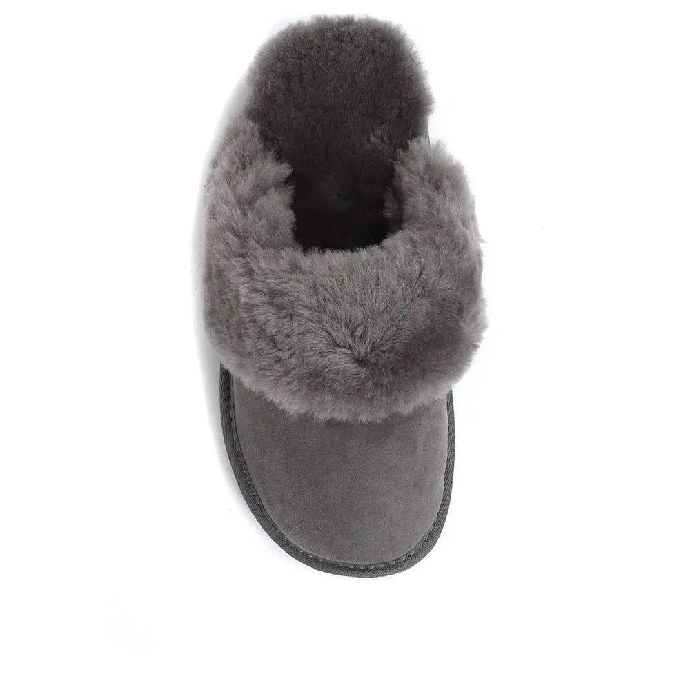 Bella-Rose Sheepskin Mule Slippers - BELLA-ROSE / 319 378 - Grey sold by Jones Bootmaker product image thumbnail 4