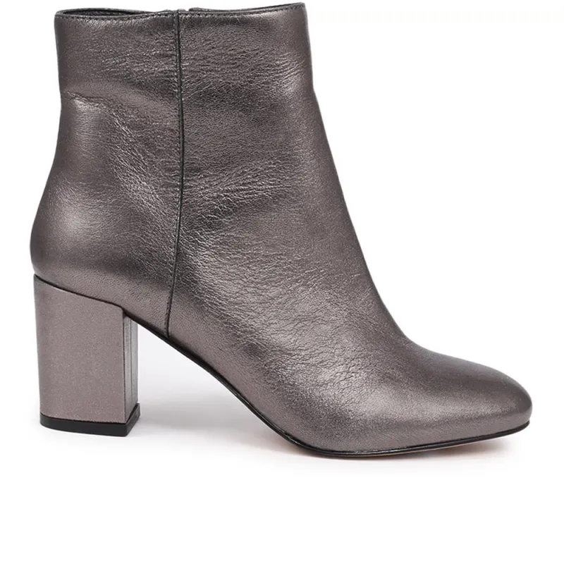 Neptune Heeled Ankle Boots - NEPTUNE3 / 319 206 - Pewter sold by Jones Bootmaker
