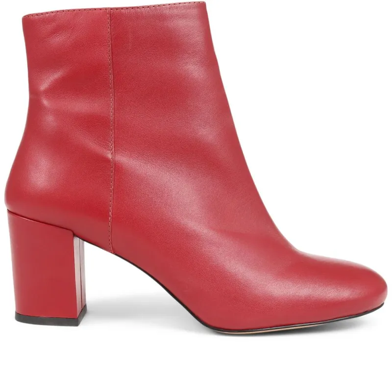 Neptune Heeled Ankle Boots - NEPTUNE3 / 319 206 - Red sold by Jones Bootmaker