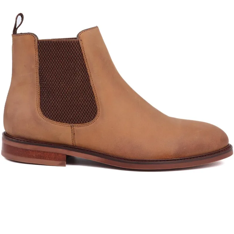Debden Leather Chelsea Boots - DEBDEN / 320 461 - Tan Nubuck sold by Jones Bootmaker