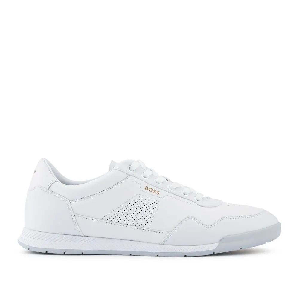 Hugo Boss Leather OrthoLite Trainers - HUGO41508 / 327 626 - White sold by Jones Bootmaker