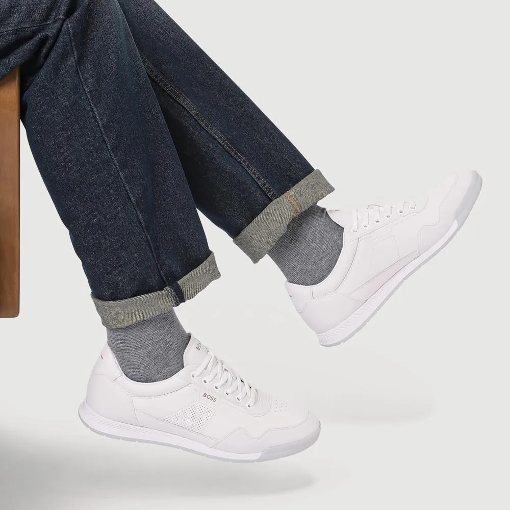 Hugo Boss Leather OrthoLite Trainers - HUGO41508 / 327 626 - White sold by Jones Bootmaker product image thumbnail 4